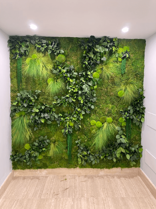 E&K Pannello Verde Artificiale 3D 20x50,8 Cm - Recinzione In Edera Finta Per Privacy E Parete - Confezione Da 6 Pezzi
